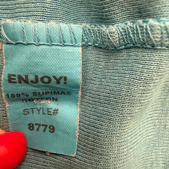 Michael Star's Supima Cotton Scoop Neck Classic Turquise Women's Top - Picture 8 of 8